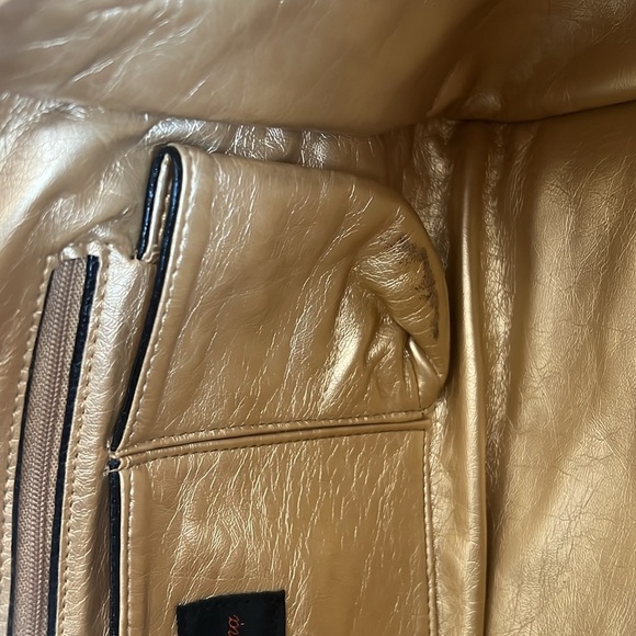 La Gioe Di Toscana Shoulder Handbag Black Gold Snake Embossed Leather - Picture 15 of 16